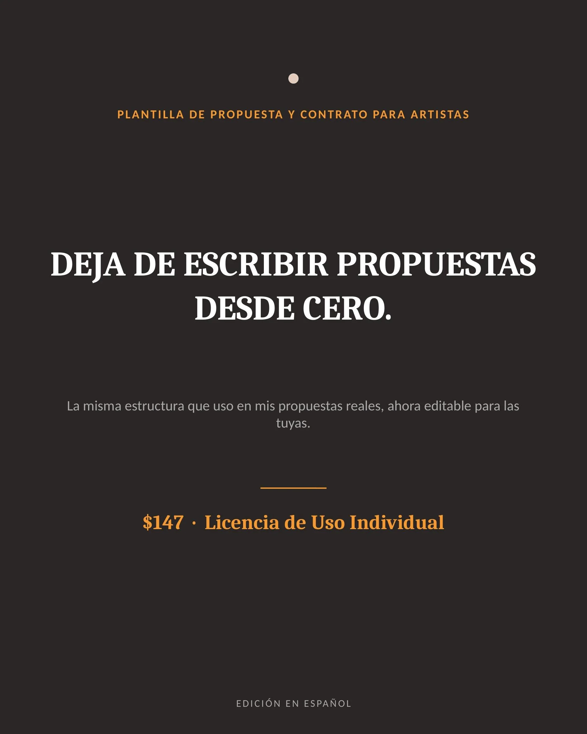 Plantilla de Propuesta y Contrato para Artistas (Edición en Español)