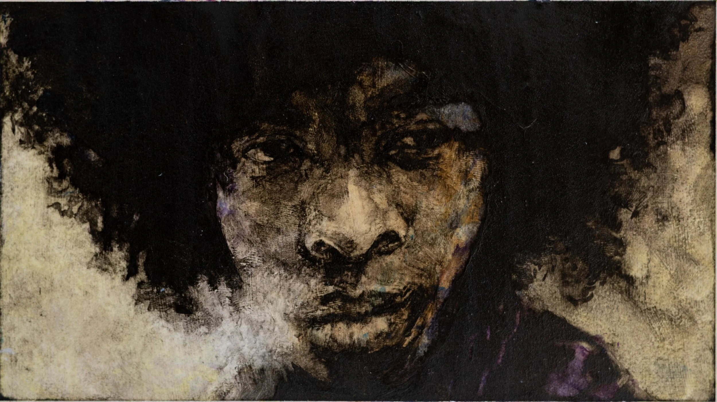 Portrait of the musician and bandleader Sly Stone.