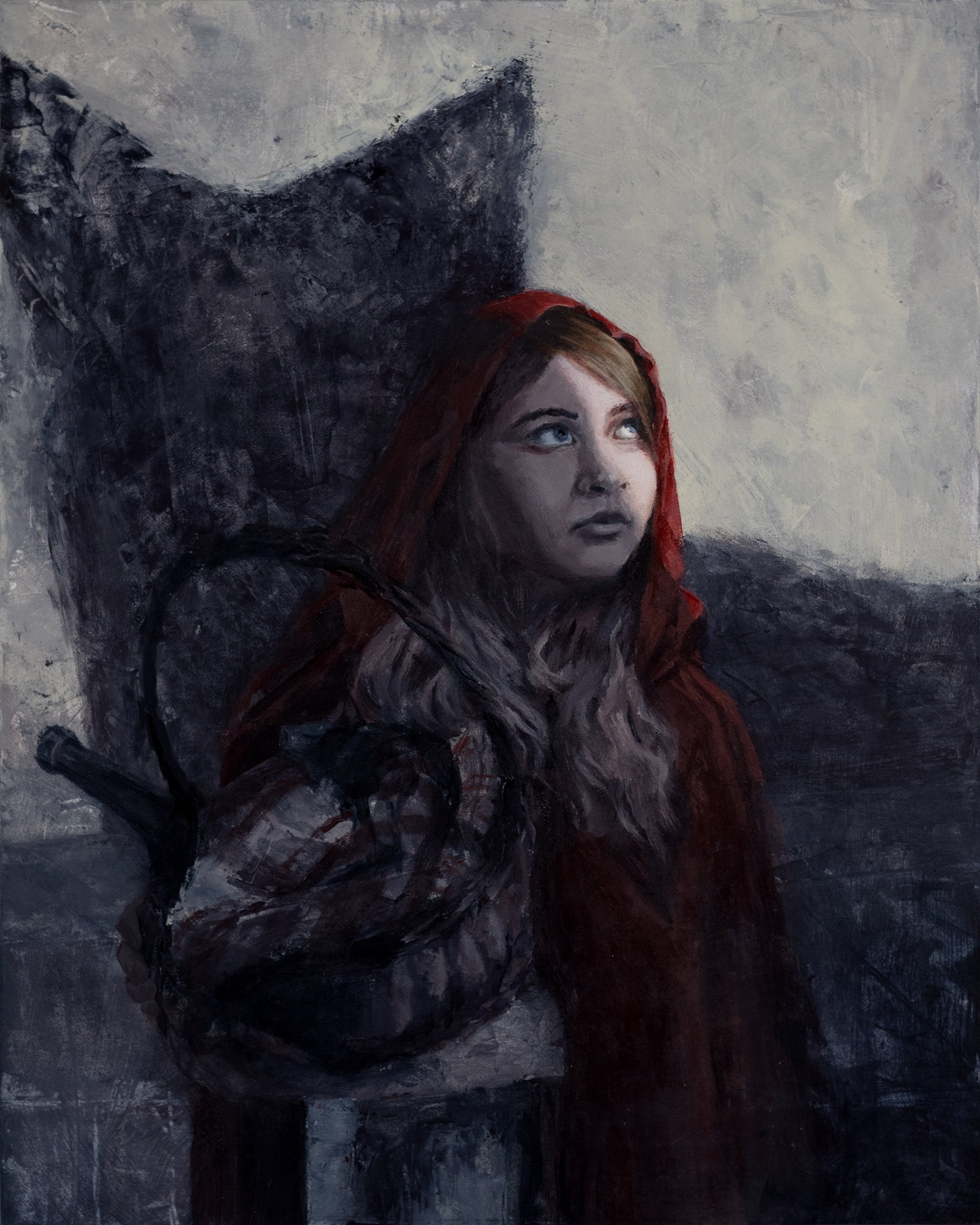 "Shadow" A proposed illustration for "Little Red Riding Hood".