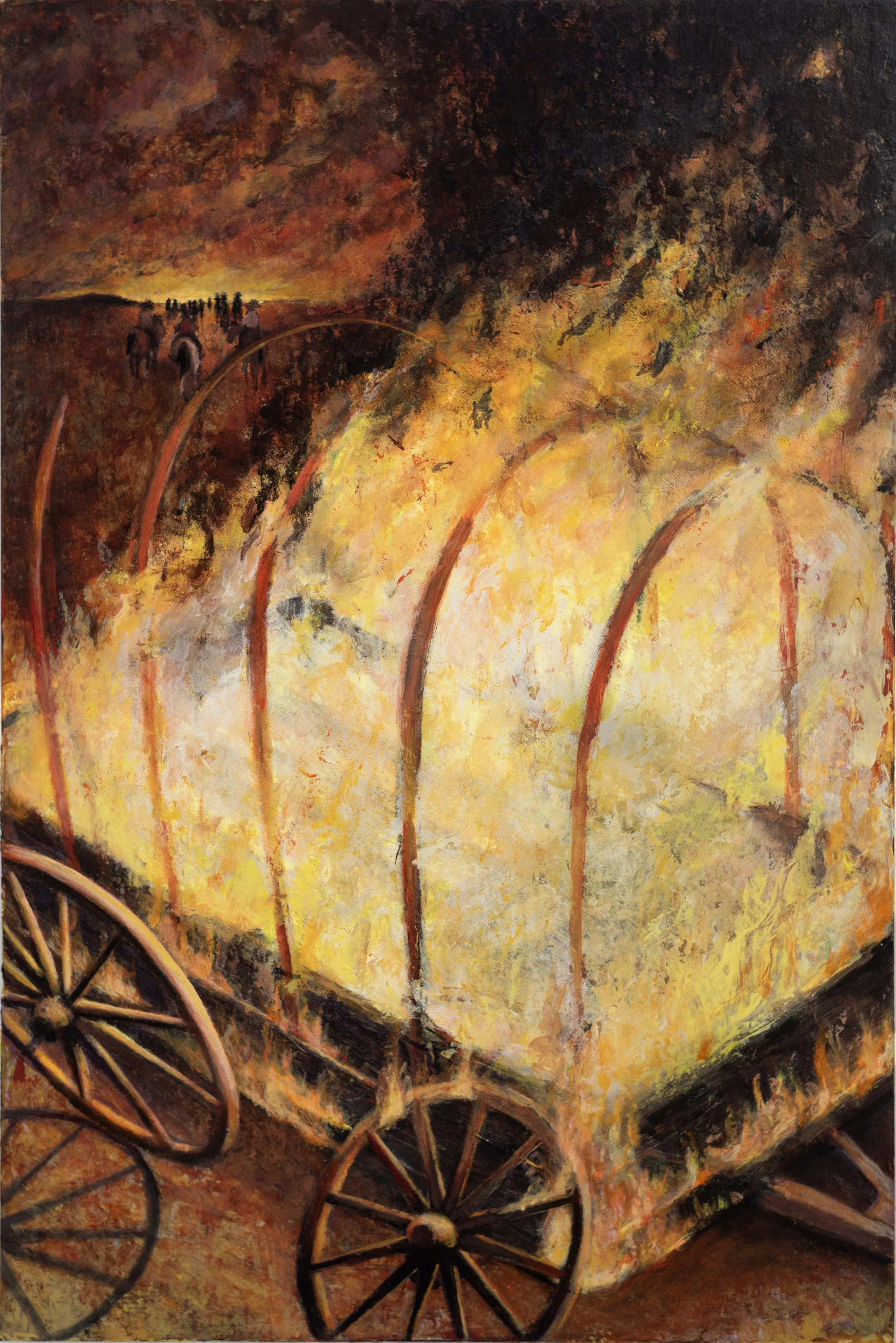 "Let it Burn" a proposed cover for "Blood Meridian" by Cormac McCarthy.