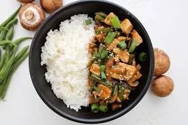 Miso Chicken and Green Bean Rice Bowl
