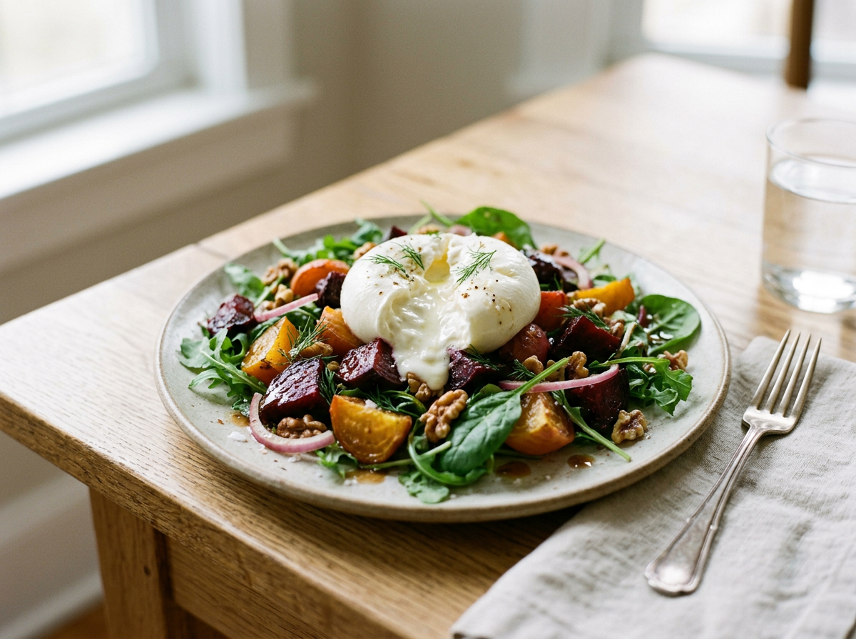 Roasted Beet and Burrata Salad