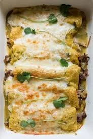 Pork Chili Verde Enchiladas