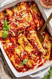 Italian Sausage and Spinach Manicotti