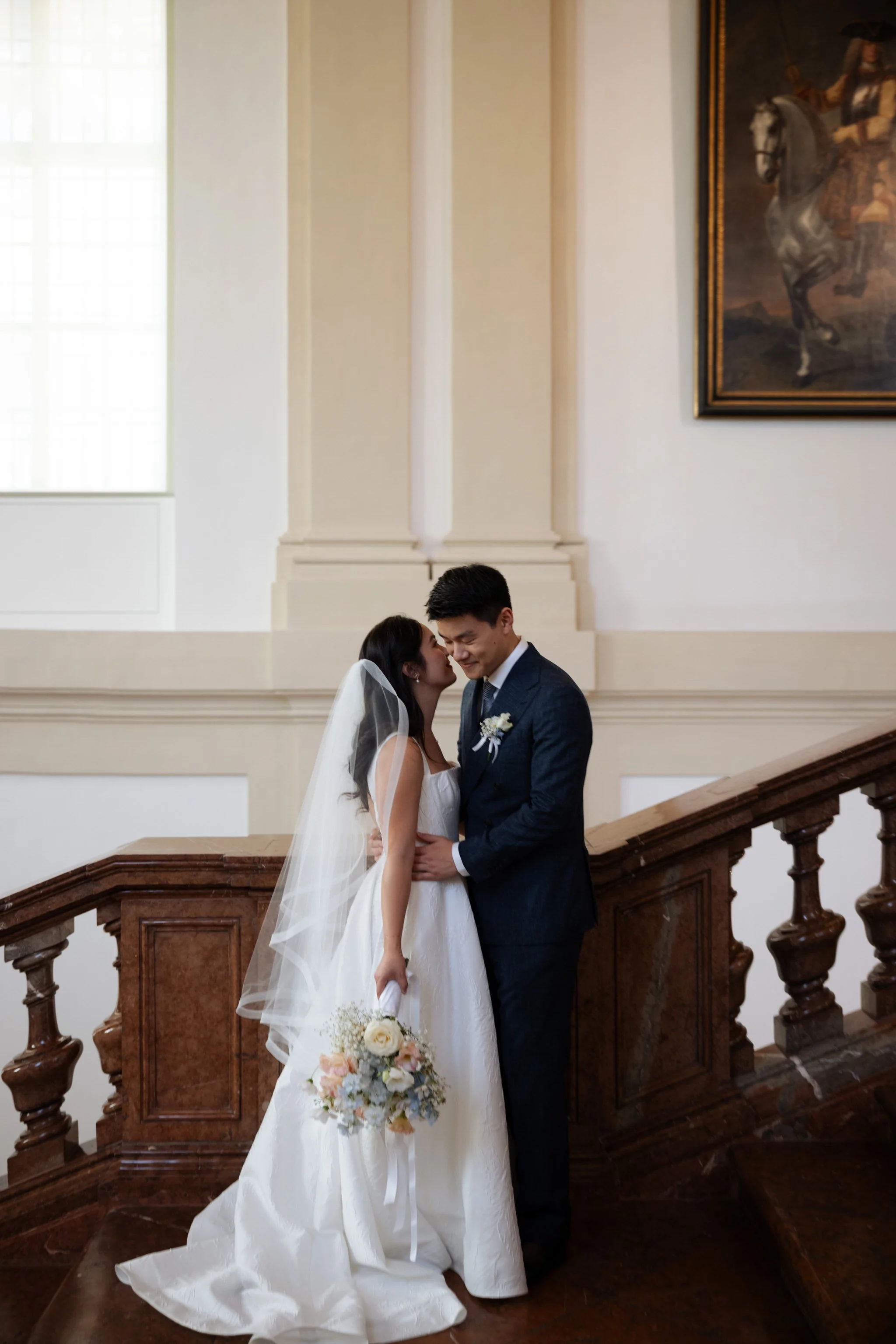 Luxury wedding photographer Vienna — couple at Palais Liechtenstein