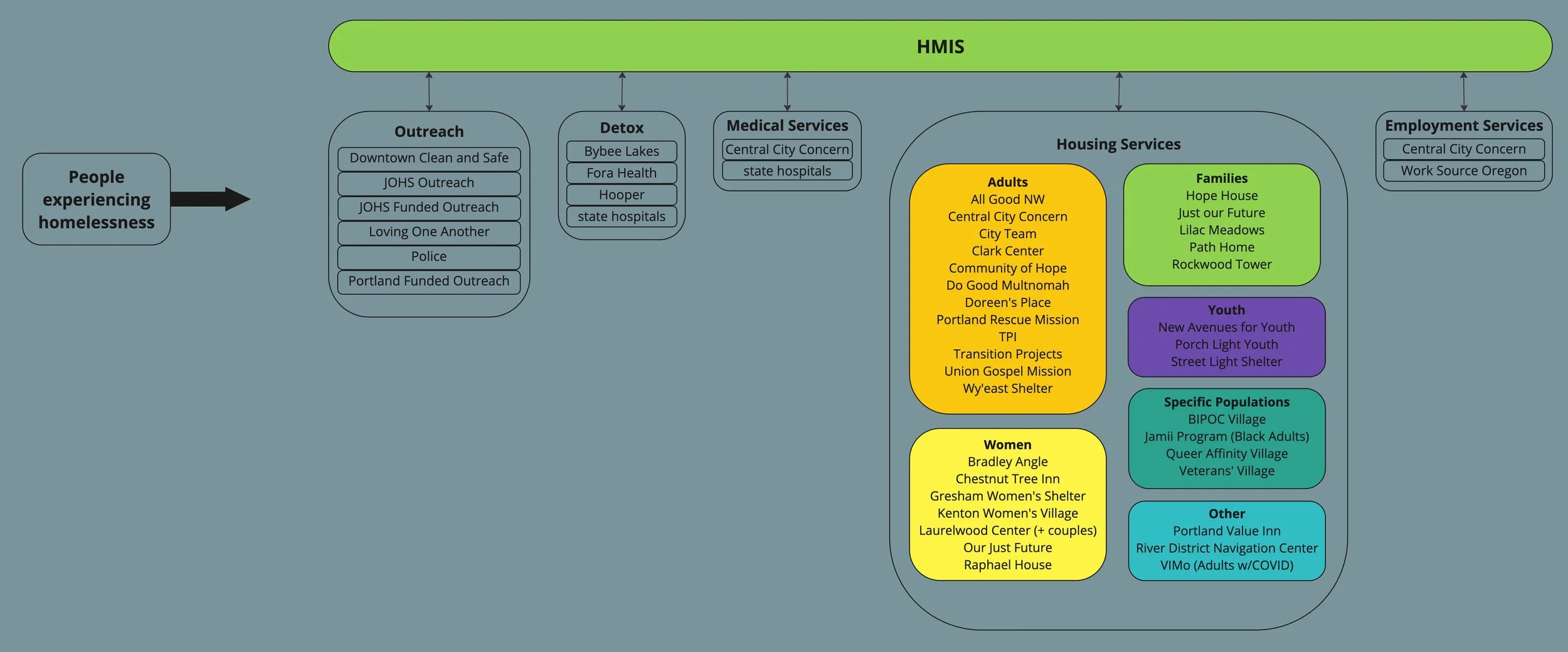 HMIS proposed flow chart homelessness services