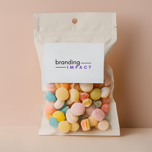 branding impact branded promotional sweets+%26+food custom logo Affordable+printed sweets confectionery