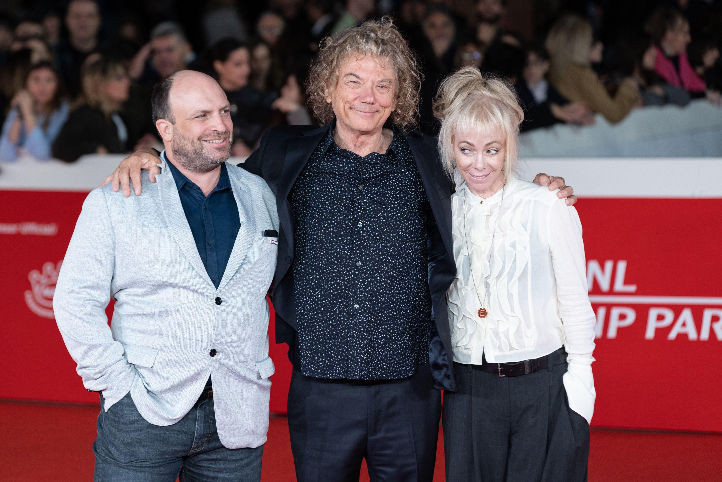 James Mockoski, Jerry Harrison and Carol Harrison attending the screening of Stop Making Sense @ The Rome Film Festival. October 2024