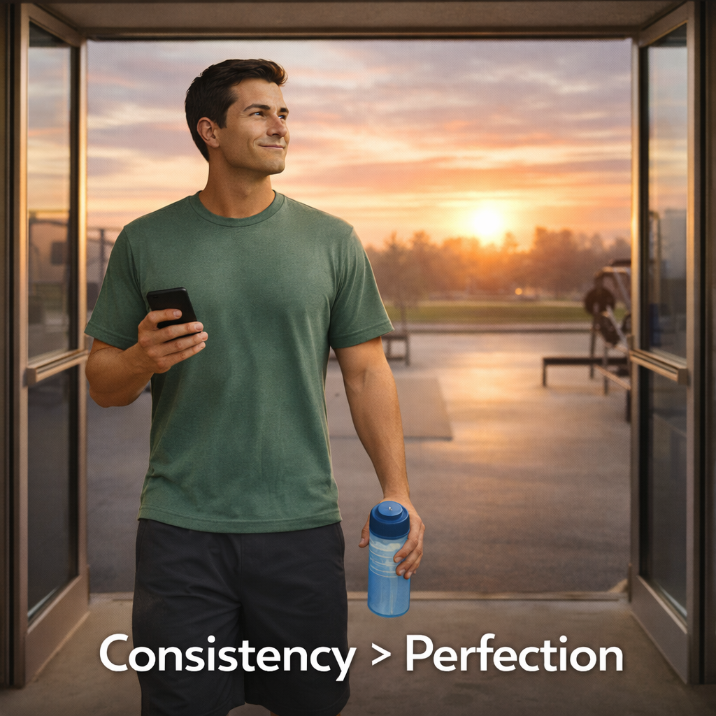 confident man in a gym