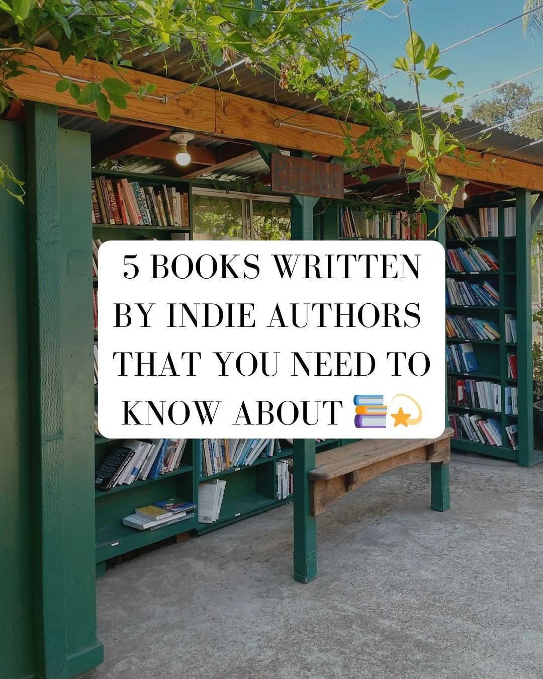 Here are 5 indie books you recommended! Perfect for cozy season. 🍂 Comment your fave indie author to be spotlighted next month! 📚

#indieauthors#bookstagram#indiebooks#bookrecommendations#bookish