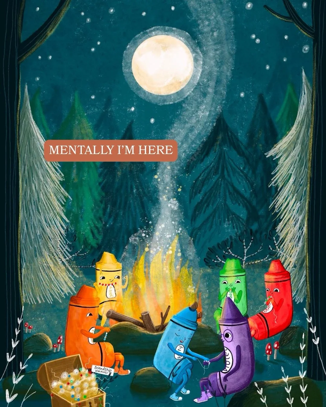 Mentally, we&rsquo;re at Camp Waxwood 🏕️🖍️

How cute are these illustrations from The Sharpest Crayon?! You&rsquo;re getting these adorable sneak peeks and a first look at the pre-order date coming VERY SOON. ✨

#newkidsbooks#publishing#childrensbo