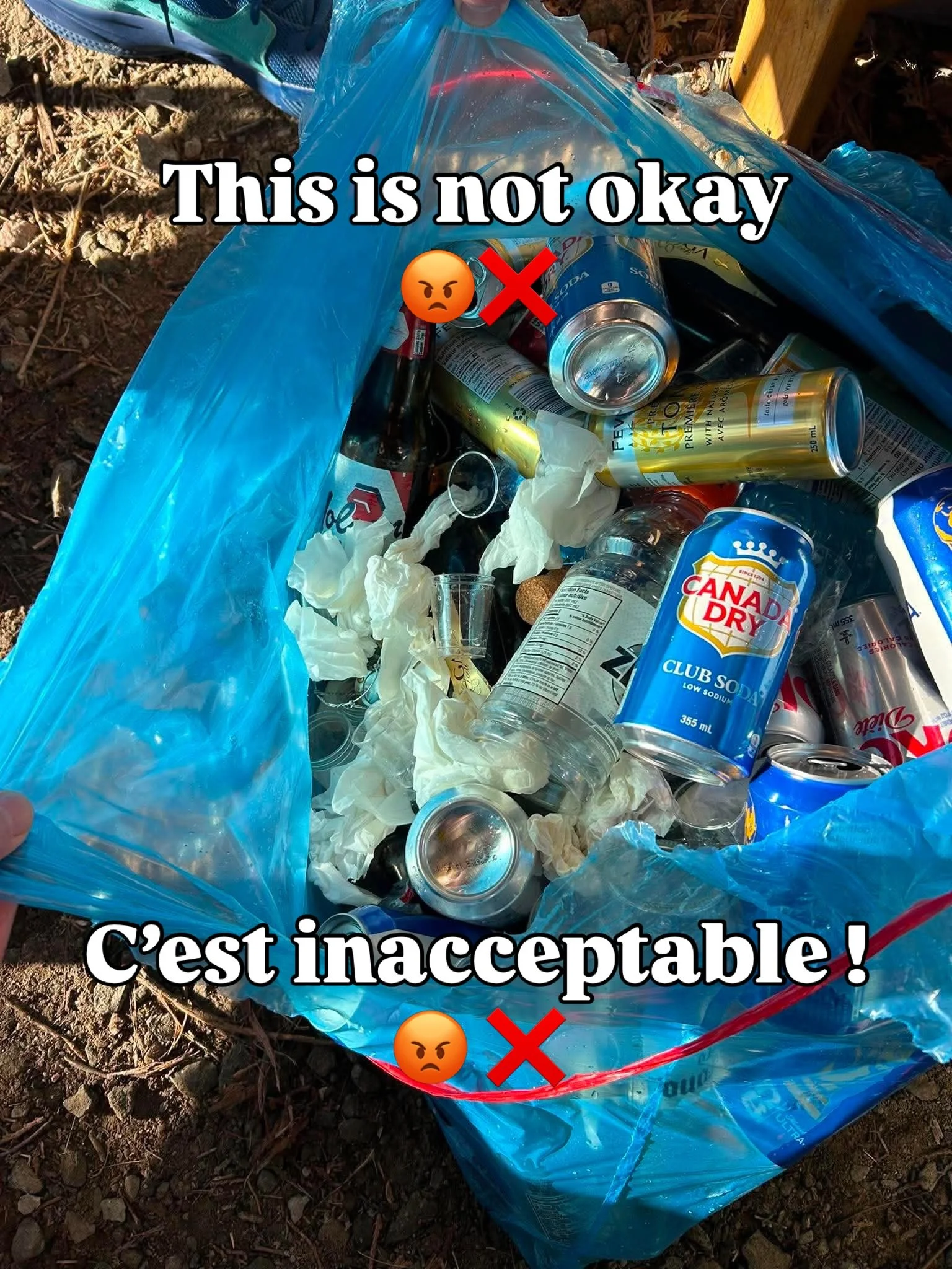 🚨 A Friendly but Important Reminder 🚨

Today, our volunteers opened a bag that was supposed to contain refundable bottles and cans. Unfortunately, it was mixed with garbage, food waste, tissues, coffee cups, plastic, metal pieces, and a large amoun