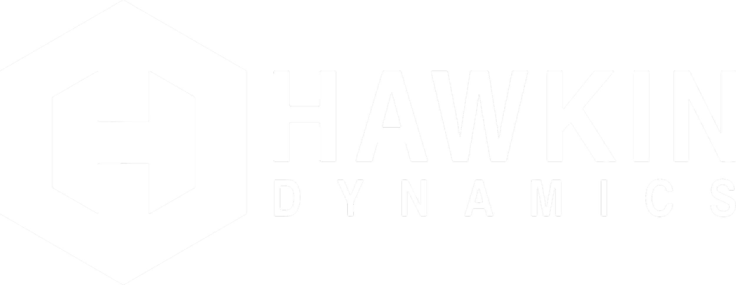 Hawkin Dynamics logo in black and white with stylized 'H' inside a hexagon and the words 'Hawkin Dynamics' to the right.