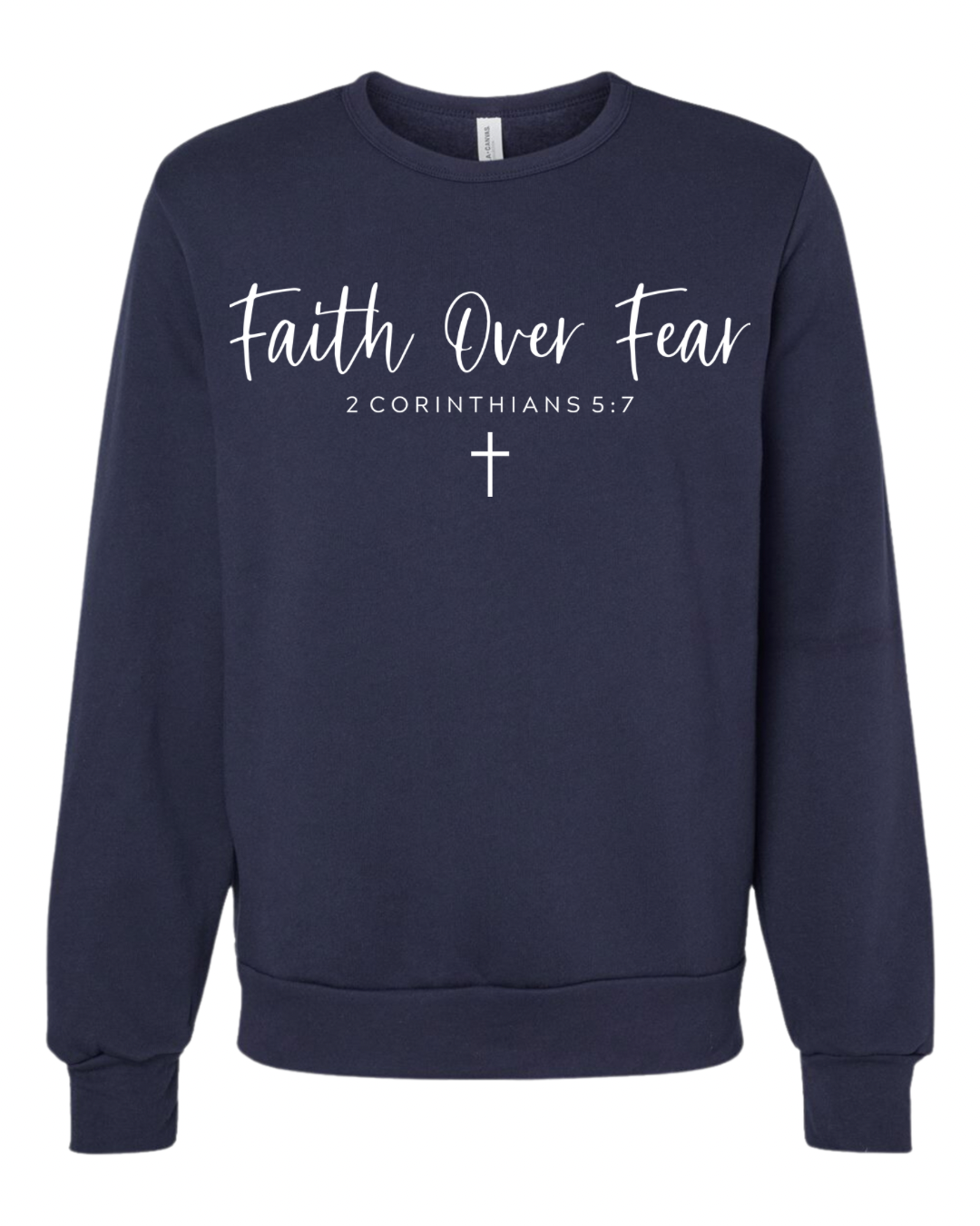 Faith Over Fear - Navy Oversized.png