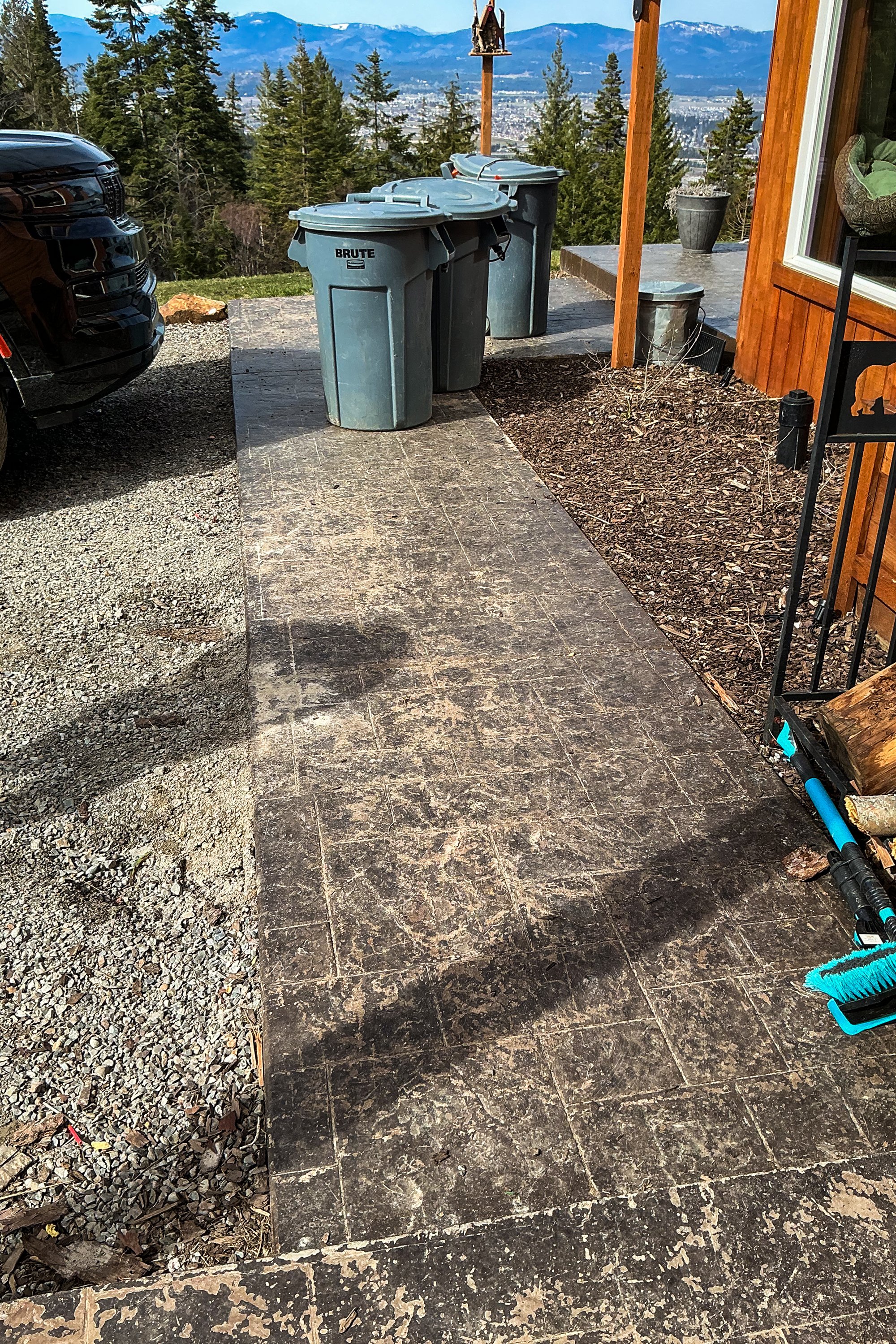 BEFORE photo of walkway