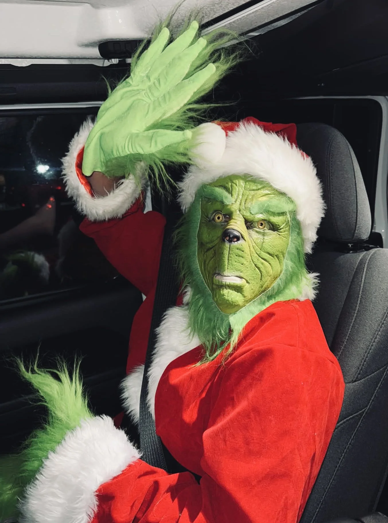 God &amp; a Grinch Suit