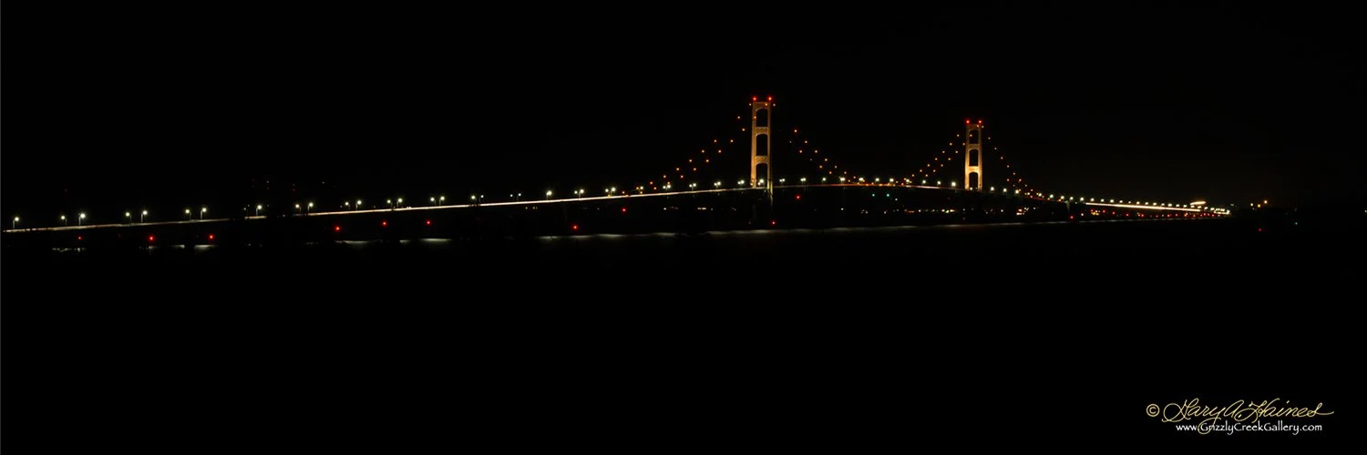 Mackinac Bridge at Night - Upper Peninsula, MI