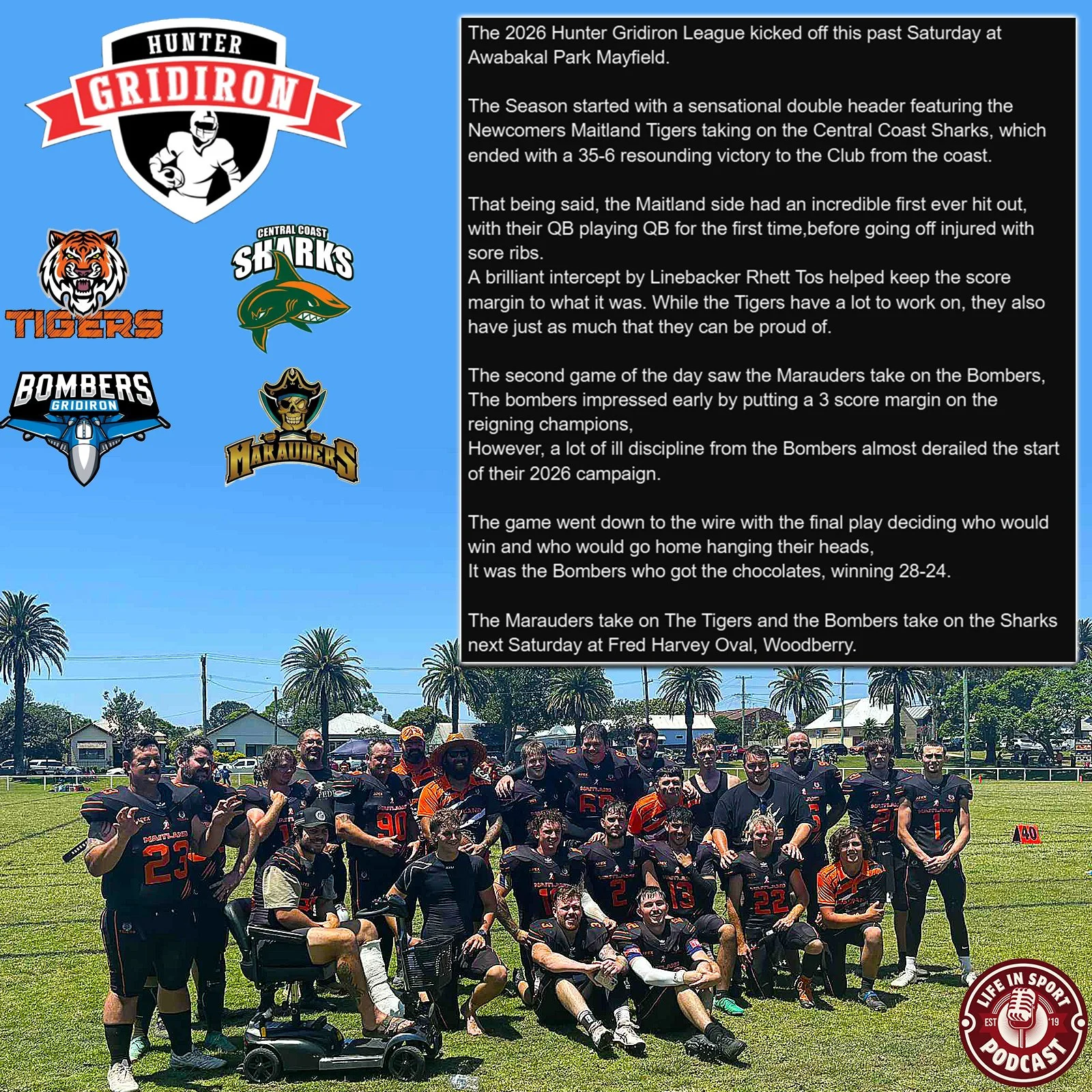 2026 Hunter Gridiron League Kicks Off