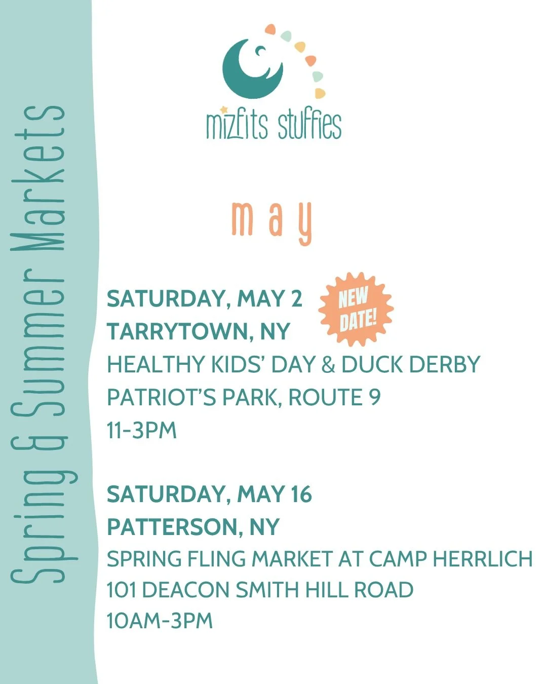 ***UPDATED***

Come see us, Hudson Valley! 🧸🦖🥰

🧸 One-of-a-kind, handmade stuffed animals bringing comfort, joy, and imagination to kids and kids at heart. 🫶🏻

📍Here&rsquo;s where we&rsquo;ll be this spring and summer, with more to come!

#mak