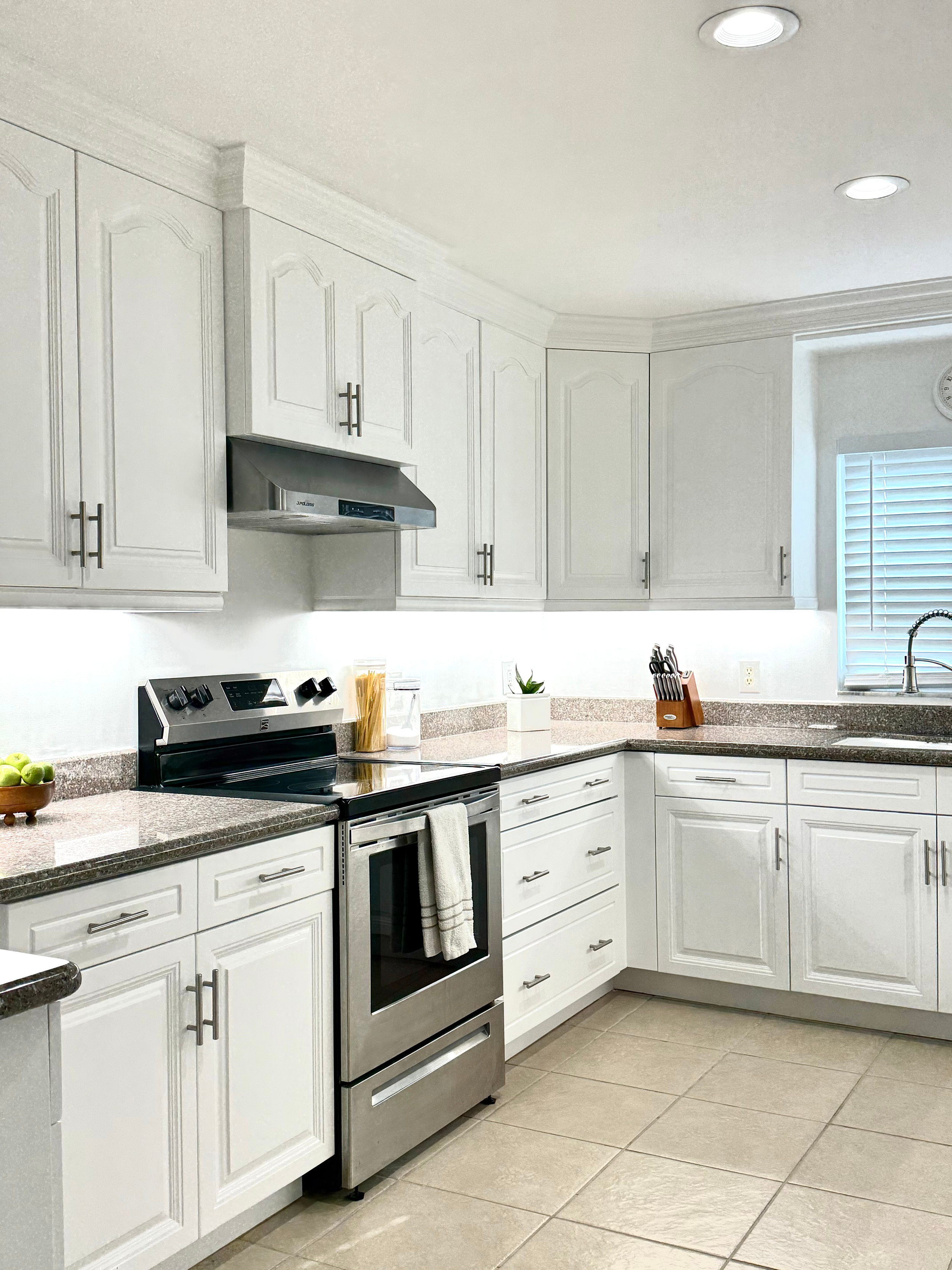 Completely renovated white kitchen
