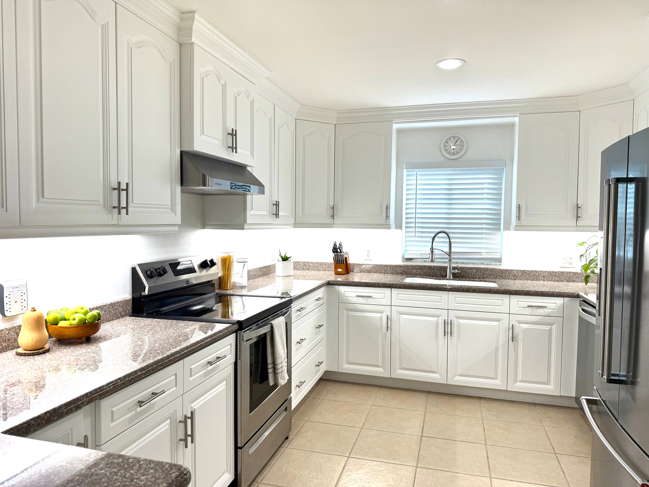 Completely renovated white kitchen