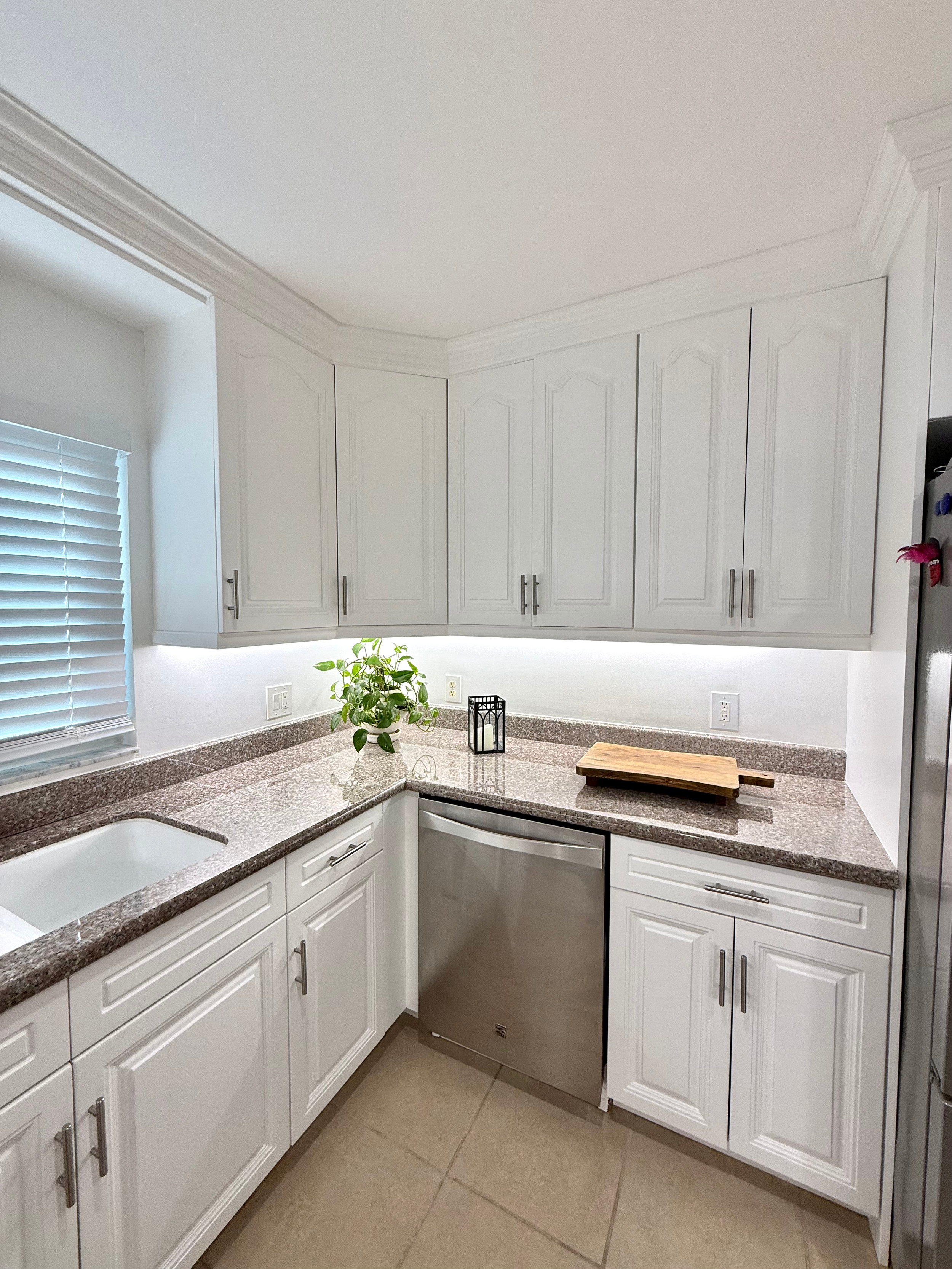 Completely renovated white kitchen