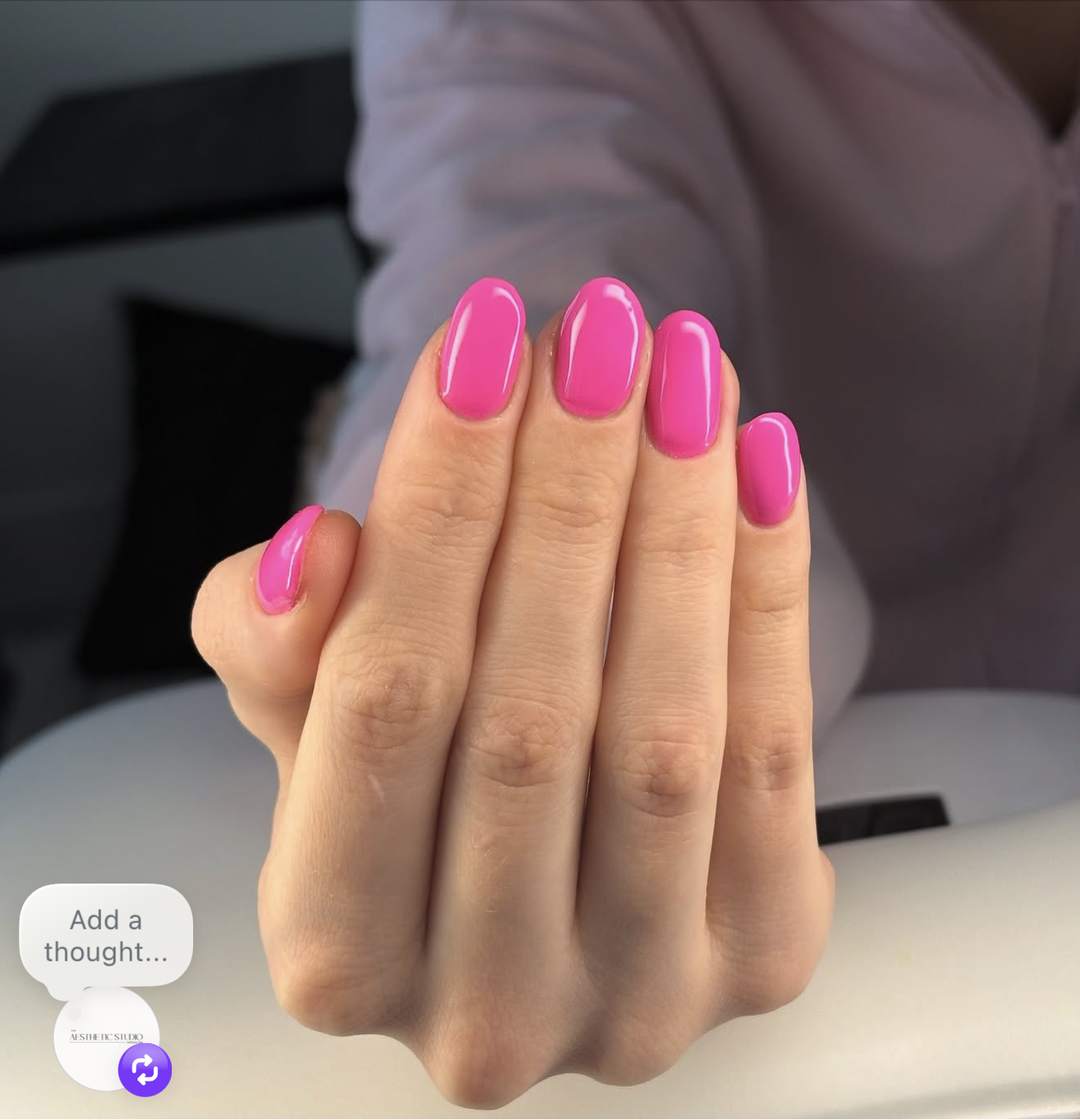 pale polish russian manicure
