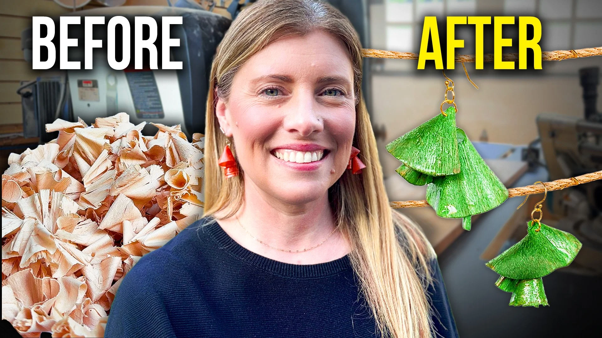 How to Make WOODEN EARRINGS With ONLY Leftover Scrap Wood