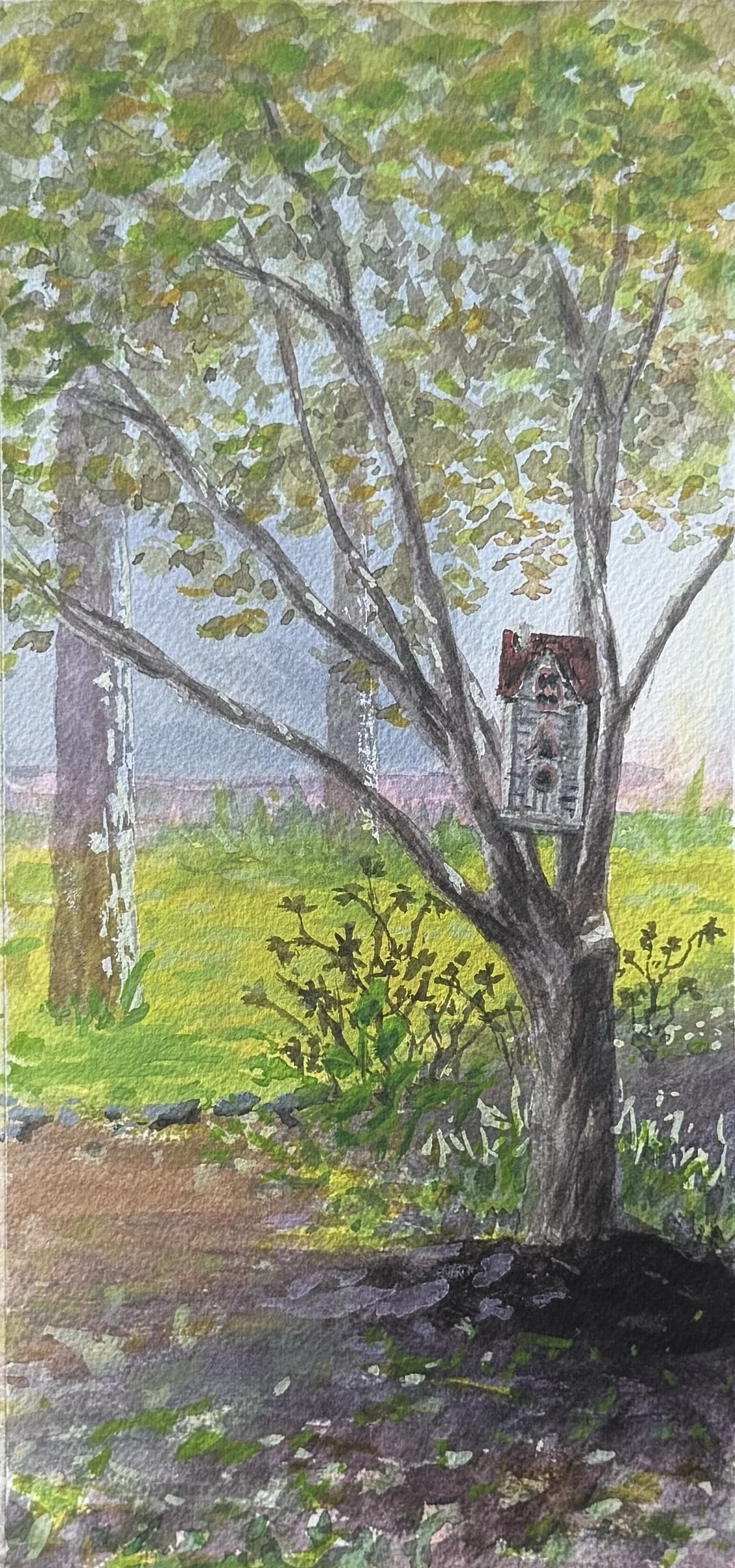 Jill’s Garden, 6”x12”, Gouache | June 2026 |