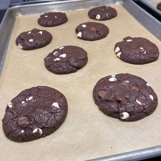 Fudgy Double Chocolate Cookies