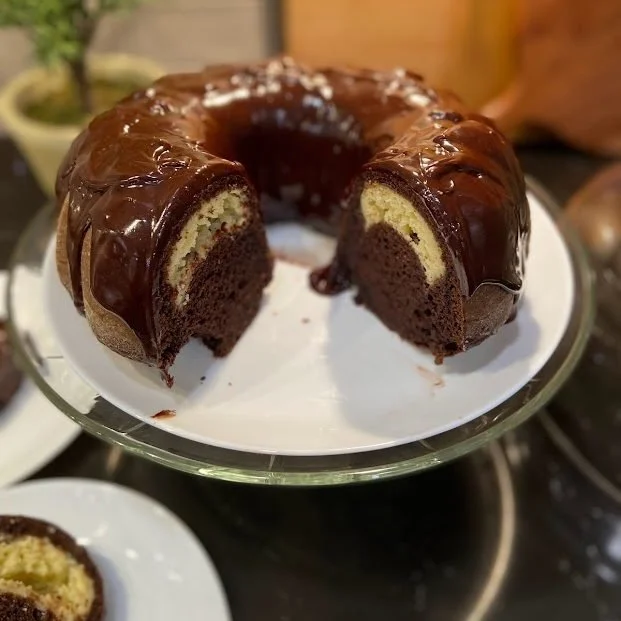 Chocolate Bundt Cake with Cream Cheese Filling
