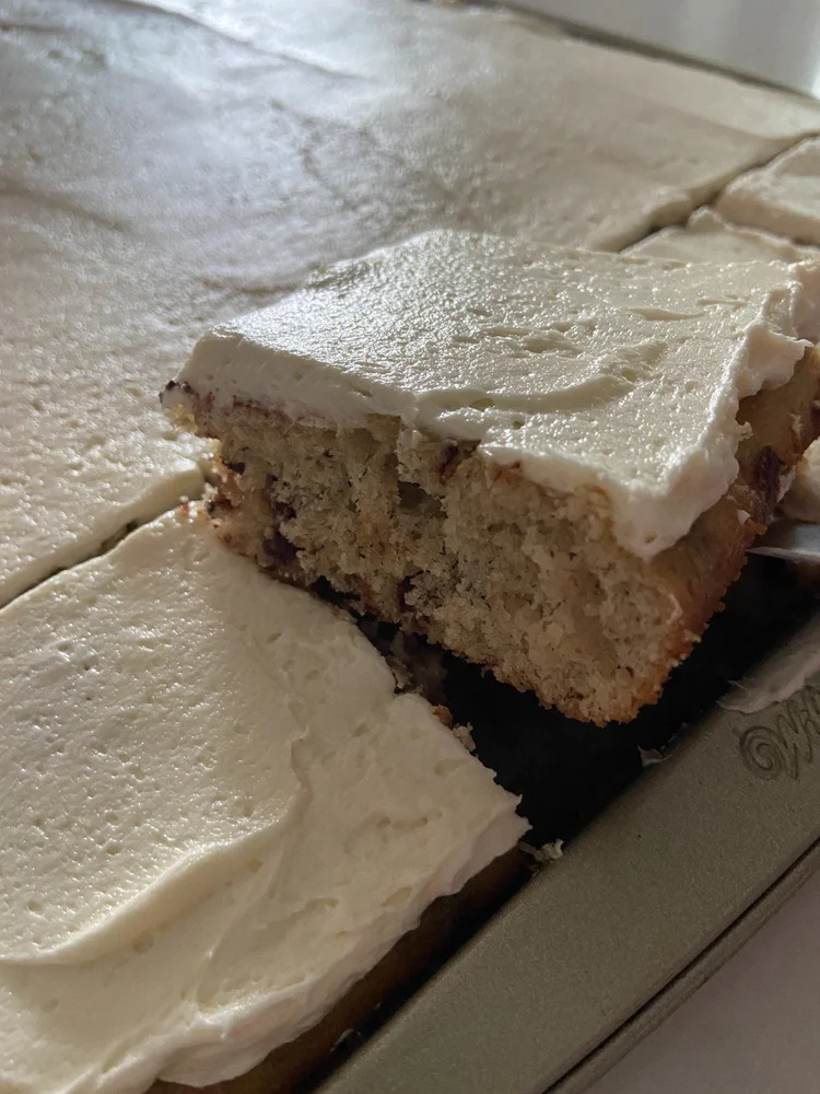 One-Bowl Banana Bars with Cream Cheese Frosting