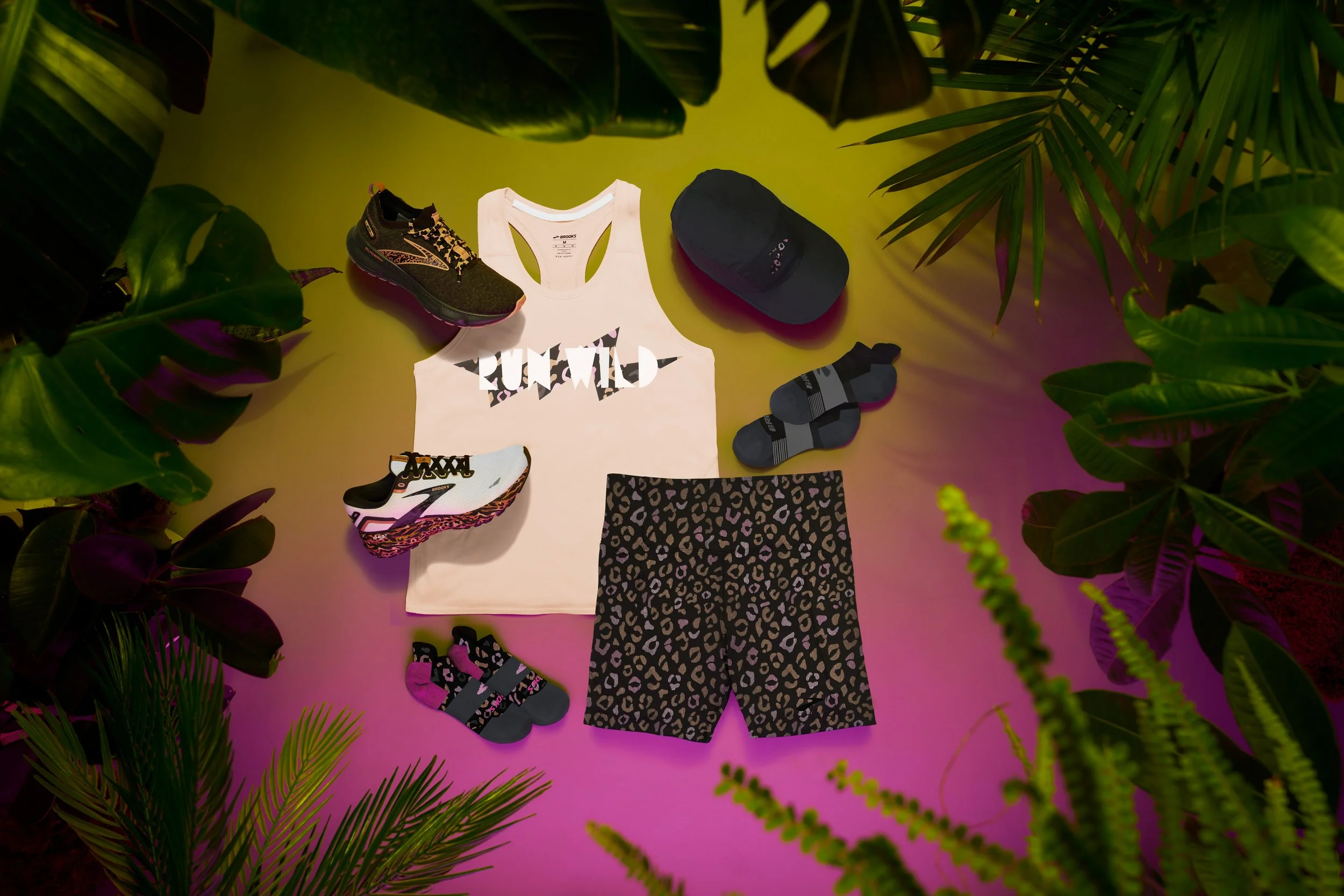 Run Wild MRA shoes and apparel Photography. Photography by Matt Larson, art direction by Emma Jewell Barnett.