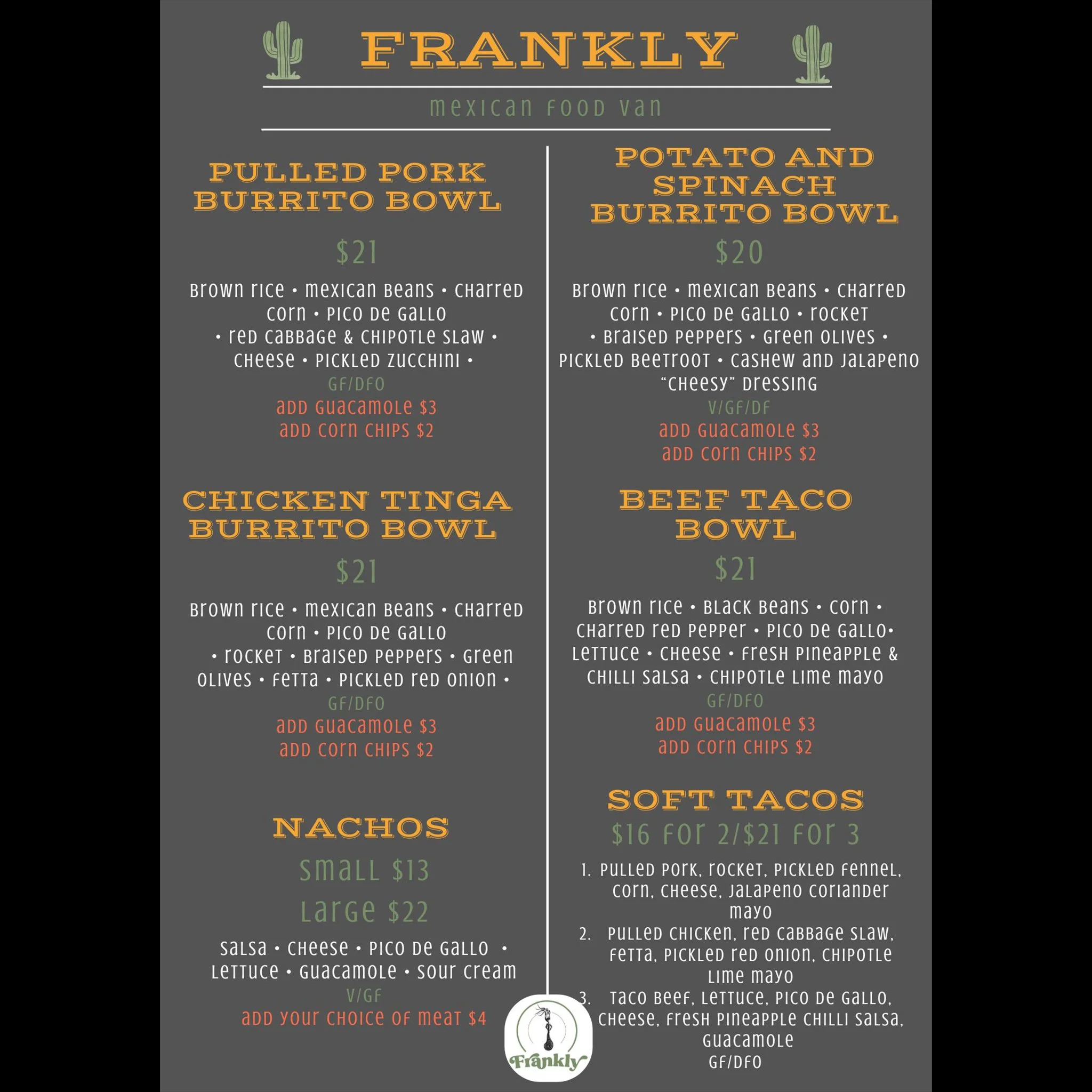 Tonights menu 14/11/25