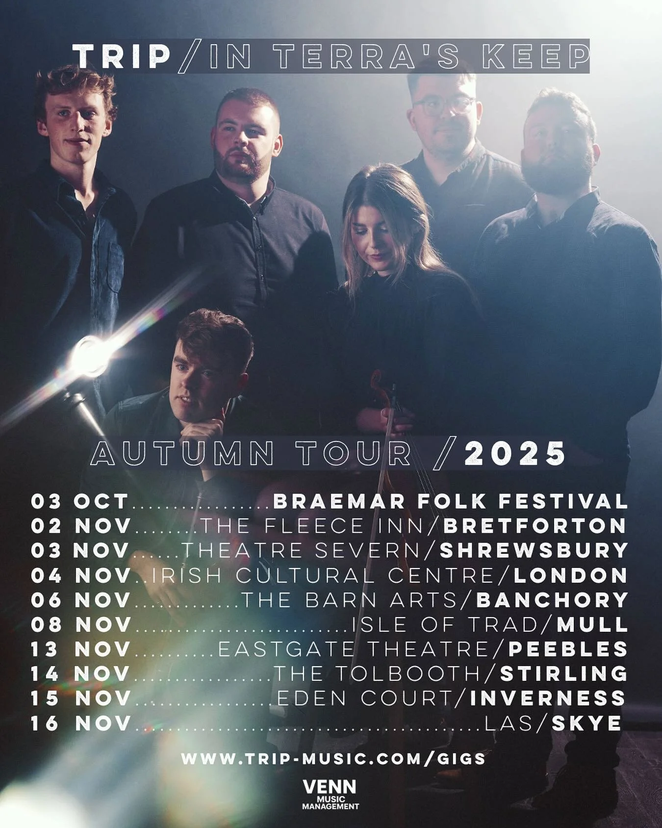 AUTUMN DATES // 

We know summer isn&rsquo;t over yet but we&rsquo;re already looking forward to hitting the road again across Scotland and England this October &amp; November. Ticket link in bio 🎟️ 

@venn_music_management 

#scottishmusic #irishmu