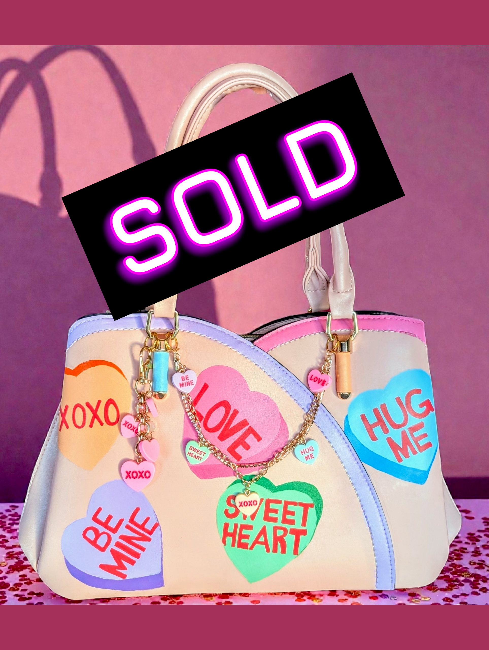 Candy Heart Bag & Earring Set 🩷