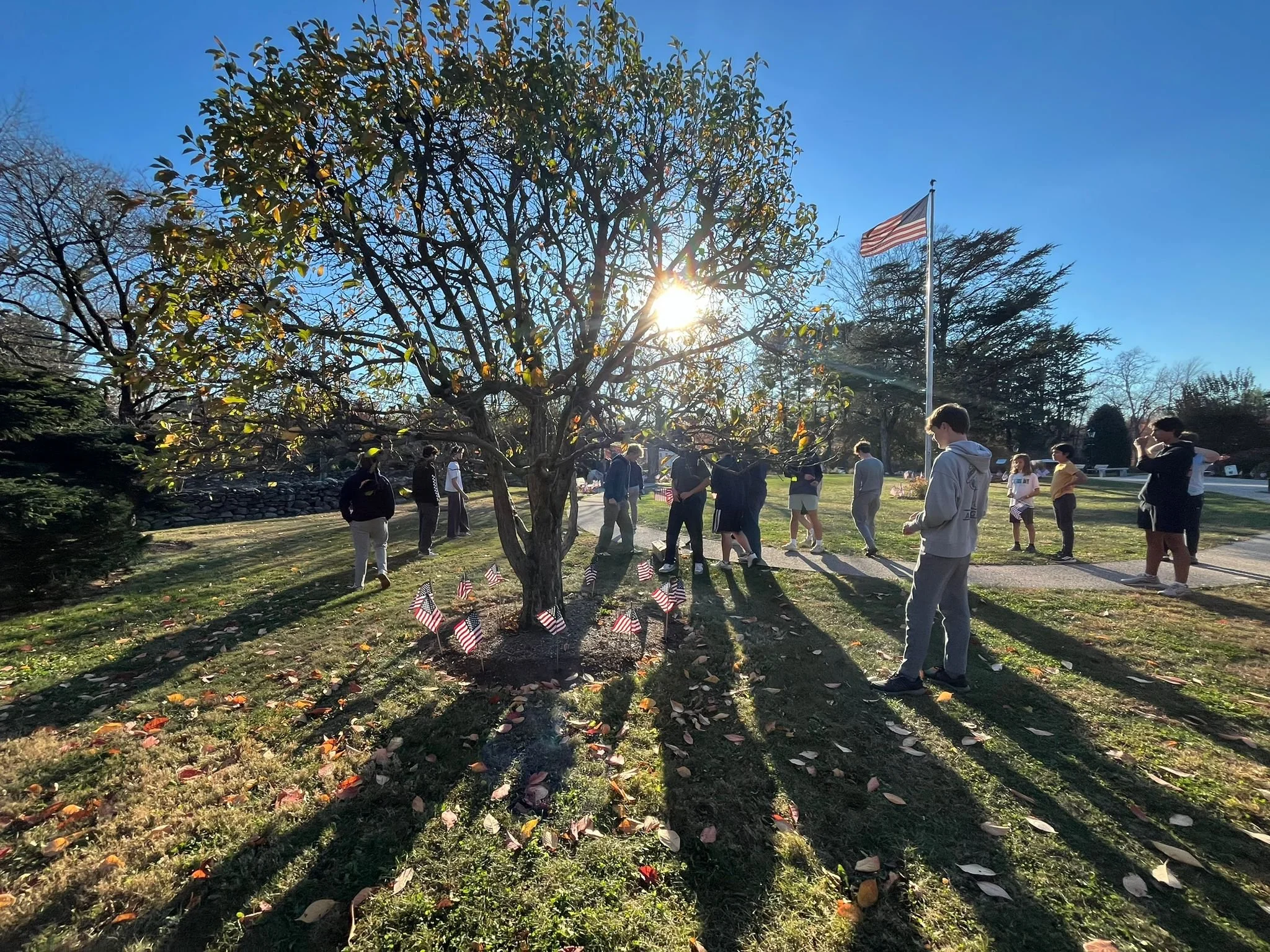 Veteran Day Ceremony Setup Volunteering