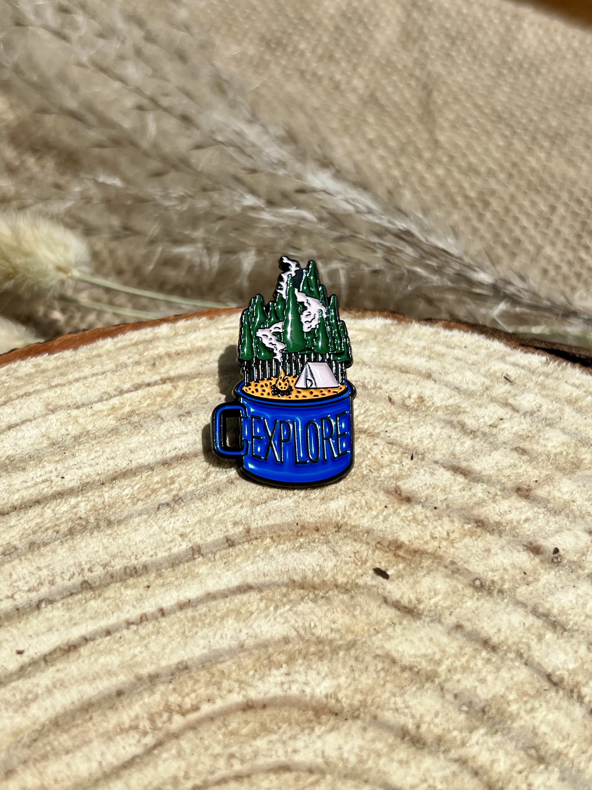 Explore Coffee Cup Pin