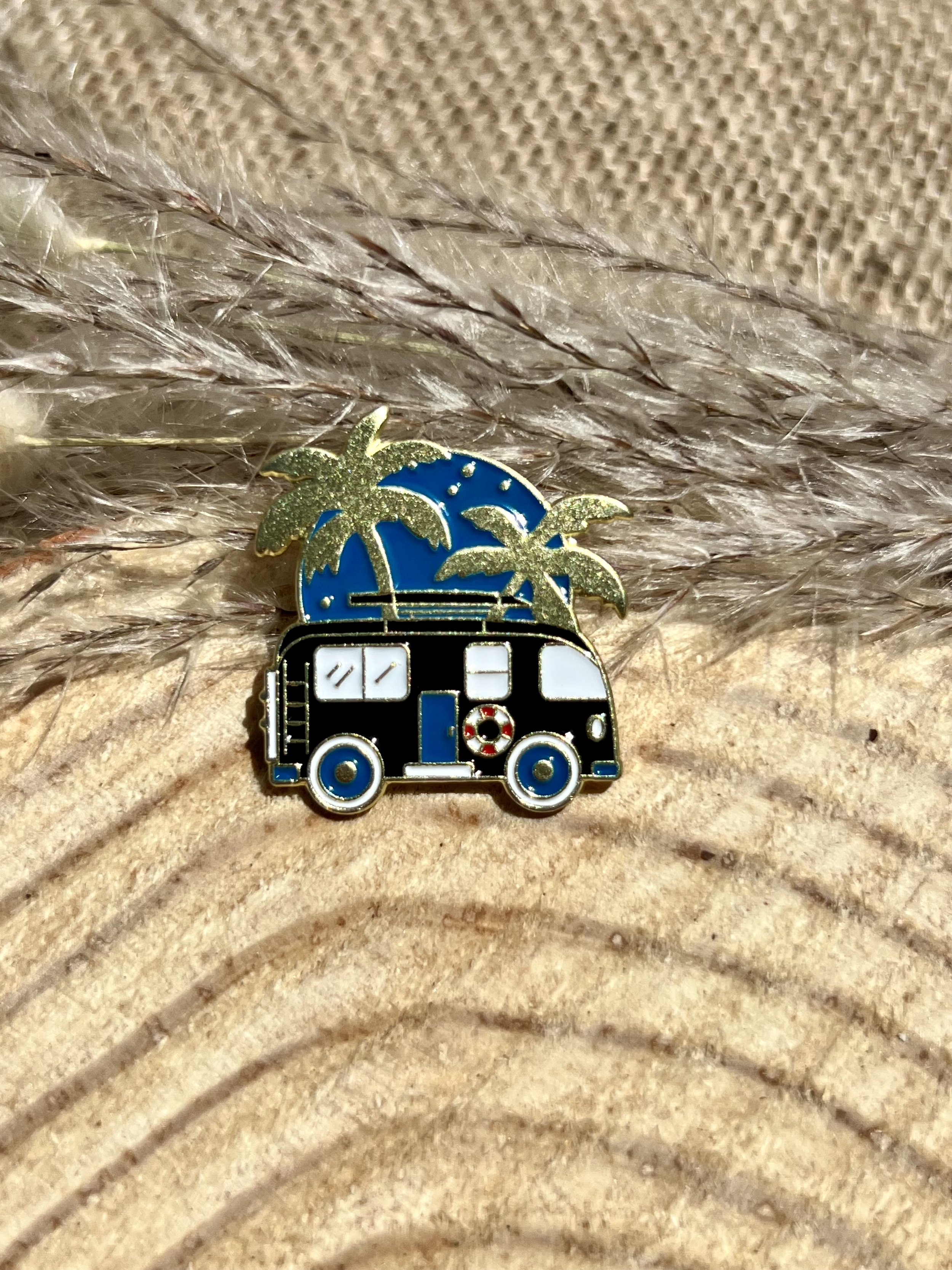 Beach Bus Blue Pin