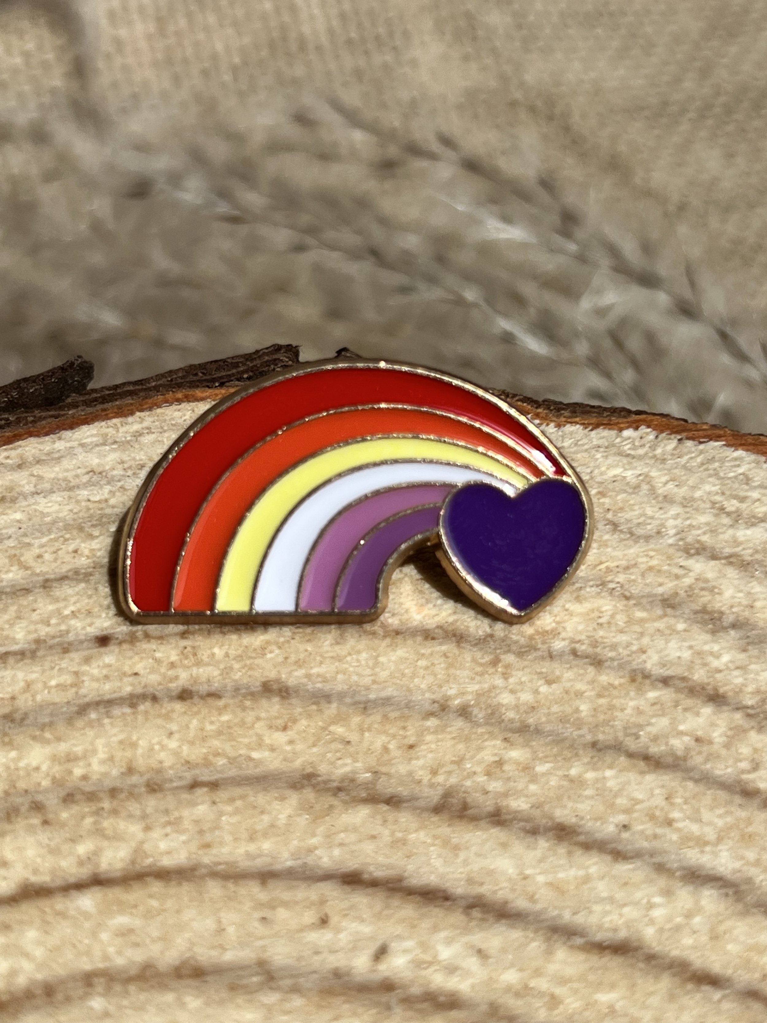 Lesbian Rainbow Pin