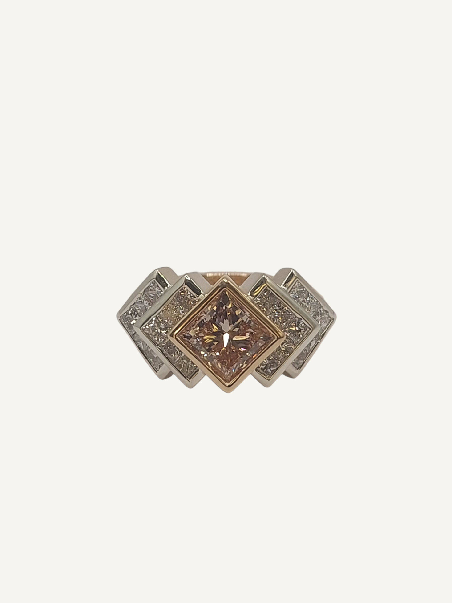 9ct Rose/White Gold, Lab Grown Diamonds. $7,500