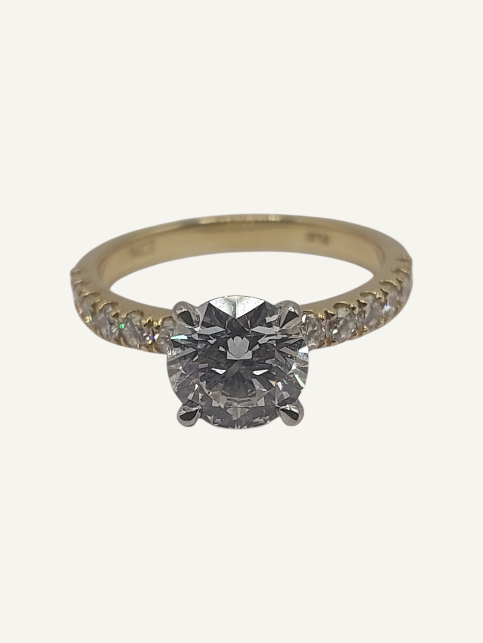 14ct Yellow Gold/Platinum, Lab Grown Diamonds. $4,500
