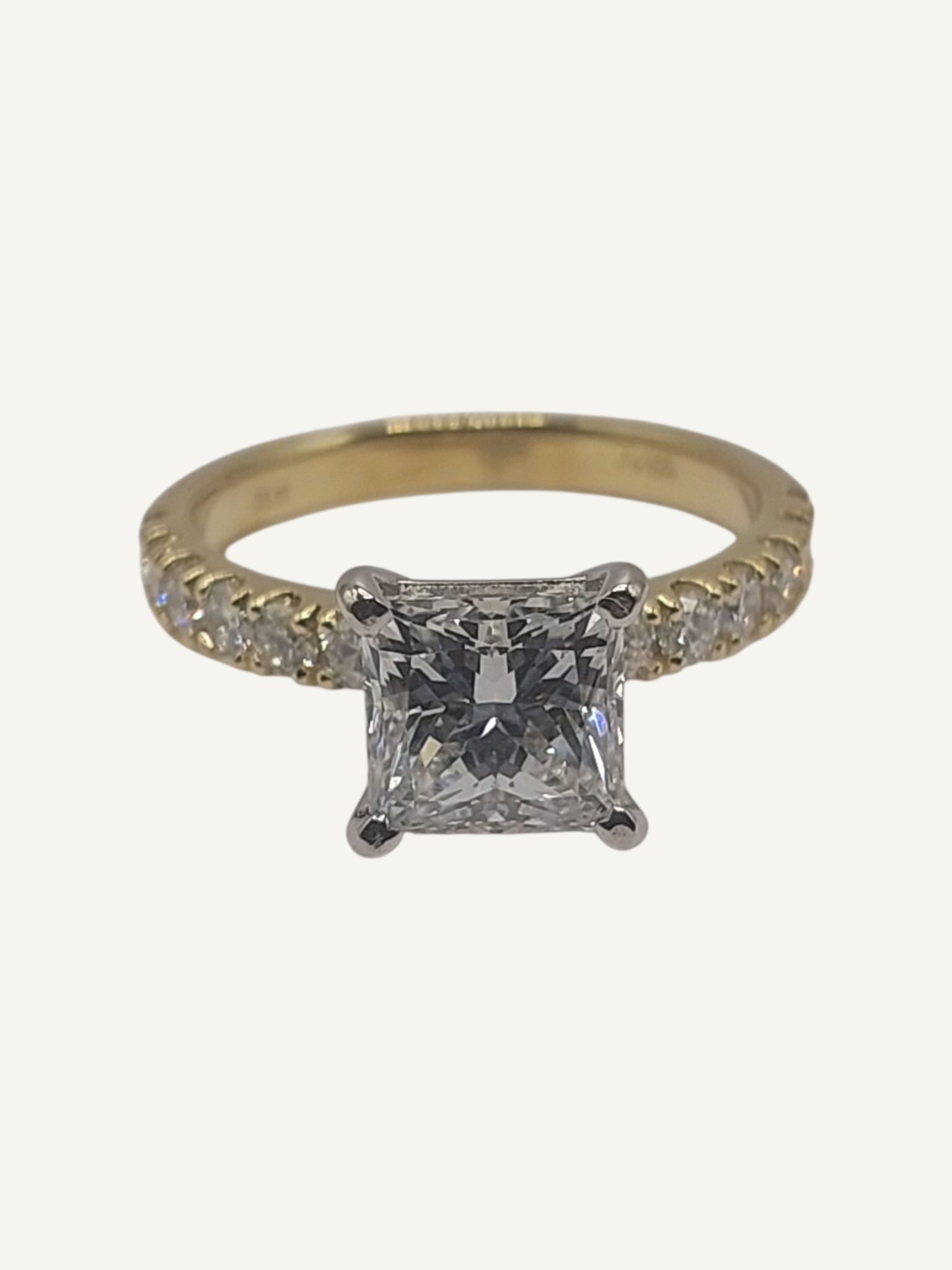 14ct Yellow Gold/Platinum, Lab Grown Diamonds. $4,575.