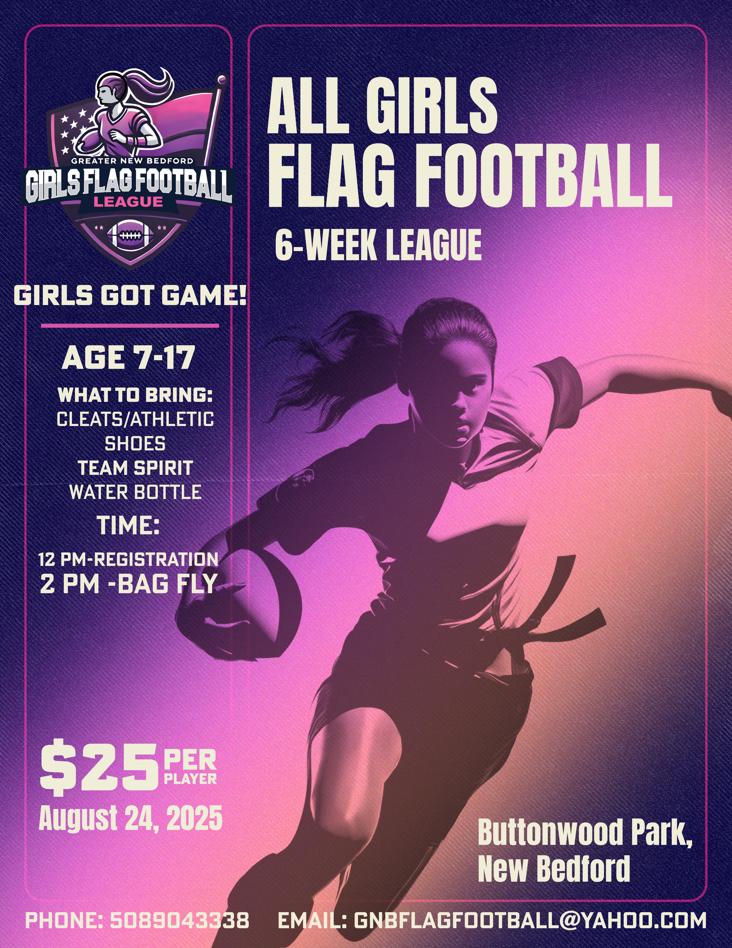 2025 6 Week League GNB Flag Football Design Flyer.png