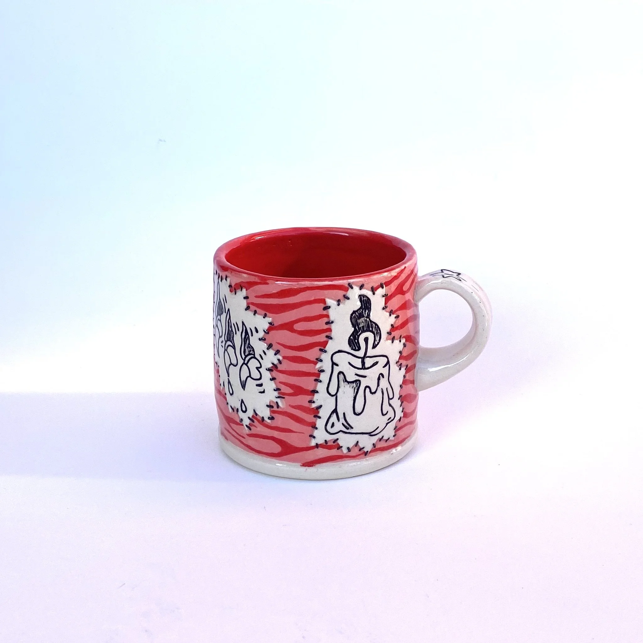 Patch Mug 2, 2025
Stoneware, underglaze, glaze, slip
5 x 3 x 4.5"