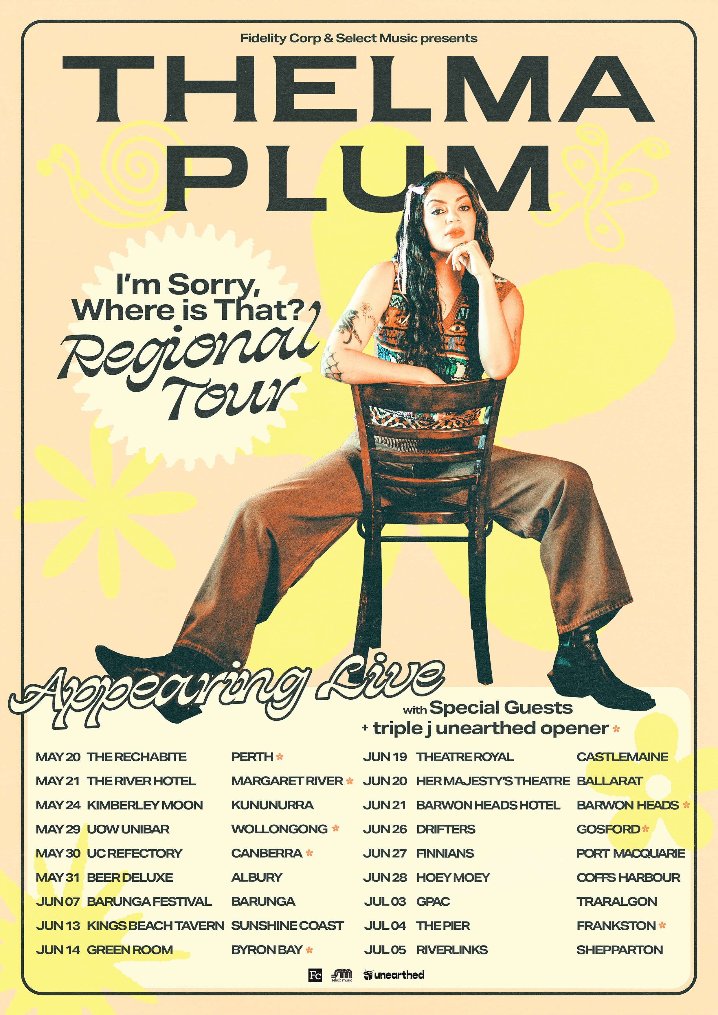 THELMA PLUM- I'm sorry, where is that? Regional Tour