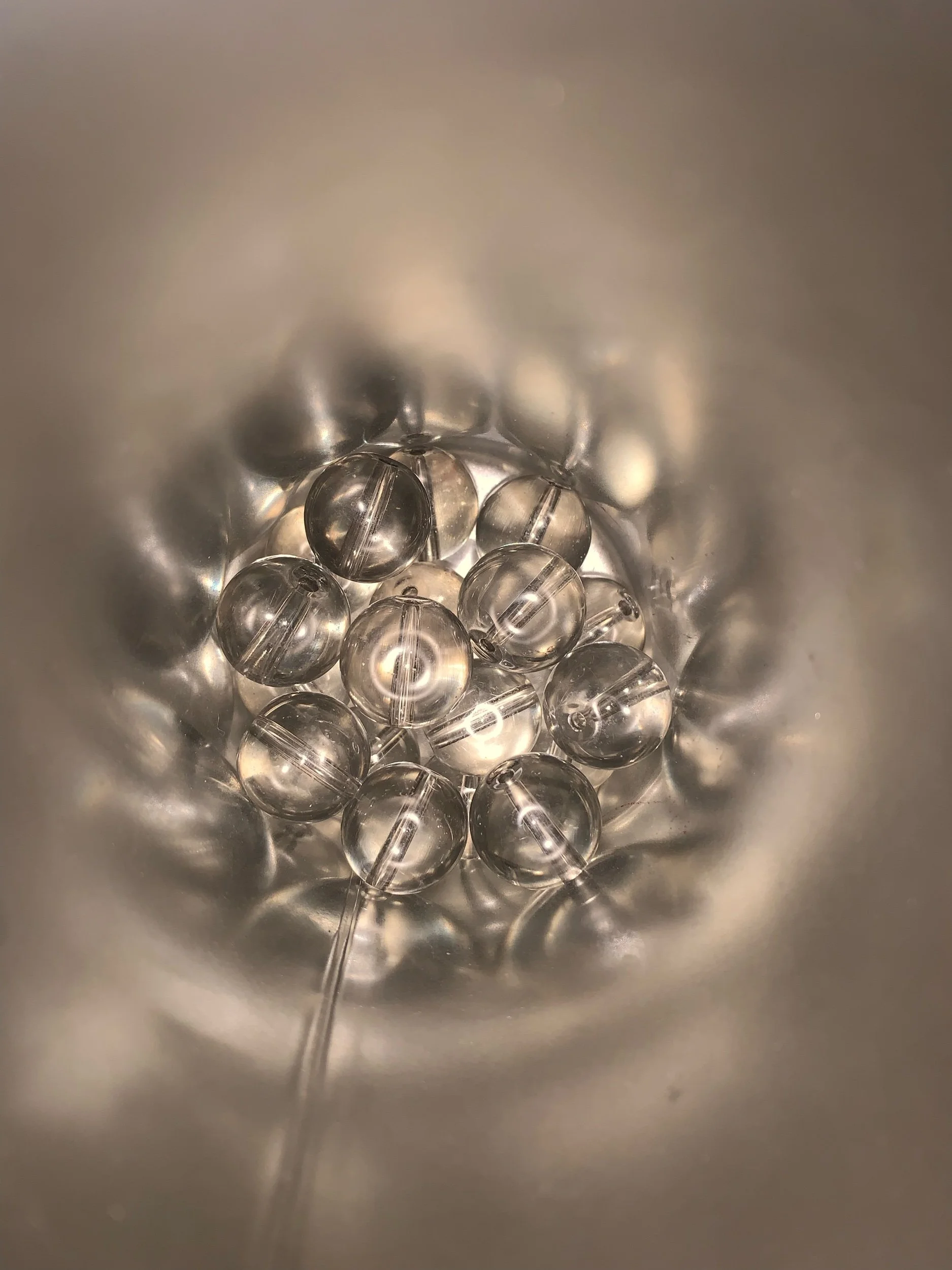 Silver Glass Beads