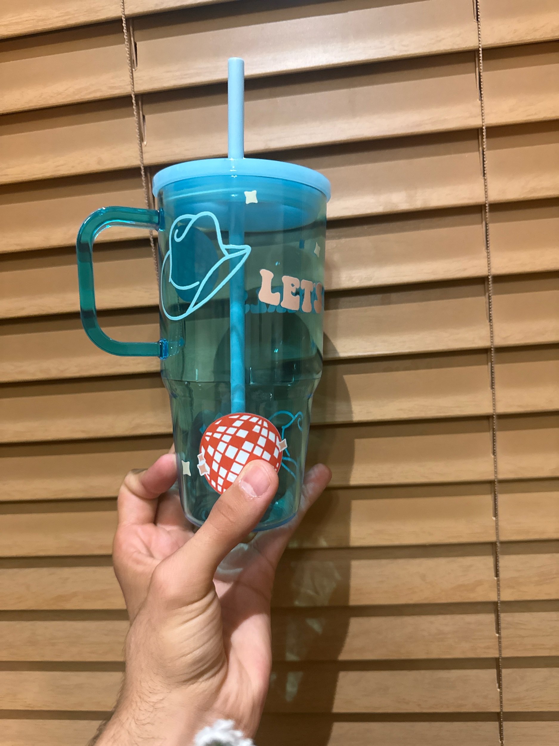 Premade 20 Ounce Handle Acyrlic Tumbler