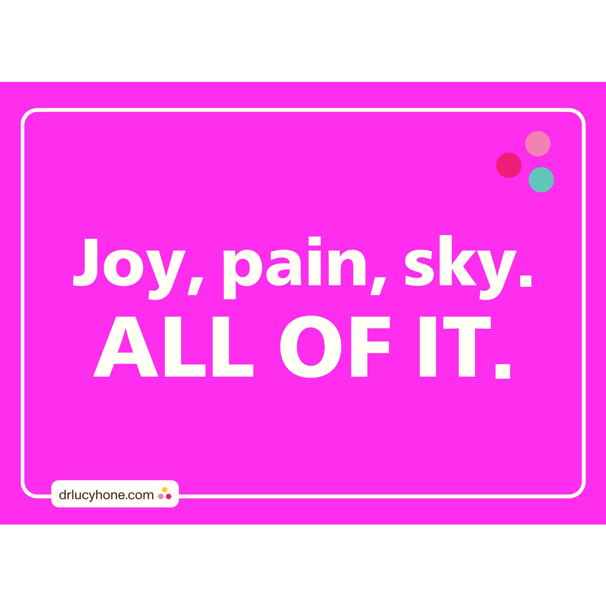 A3 Poster | All of It (Vivid Neon Pink) - Digital Download