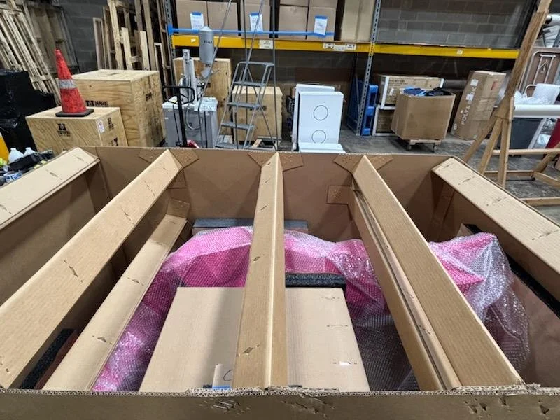 Freya the Fox getting ready for shipment